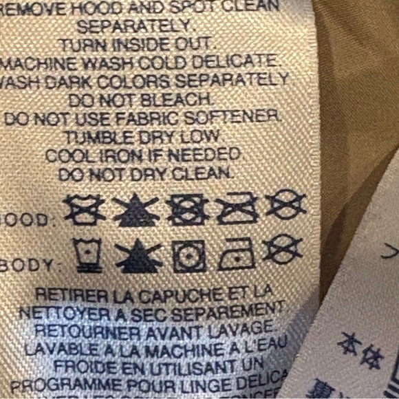 Land"s End women's down faux trim hooded down puffer jacket size L - Picture 8 of 12